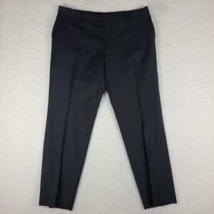 T M Lewin Dress Pants Mens 40 x 31 Dark Gray Wool‎ Trousers Slacks